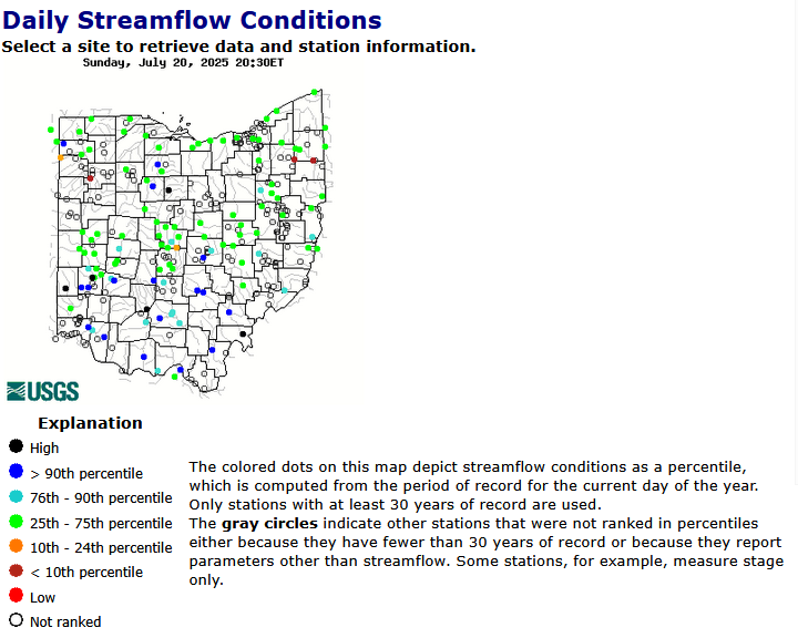 ohio stream flow